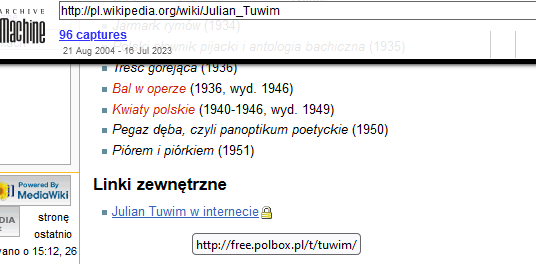 Tuwim w Wikipedii